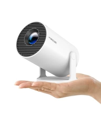 Magcubic Projector with WiFi 6 and Bluetooth 5.4, Mini Portable Projecteur with Auto Keystone, 4K Support, 200 ANSI, 180 Degree Rotation, Built-in Apps, Smart Projector for Outdoor Movie Bedroom