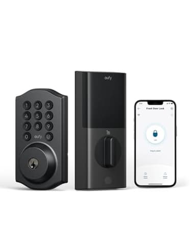 eufy Smart Lock C30, Keyless Entry Door Lock, Built-in WiFi Deadbolt, Smart Lock for Front Door, No Bridge Required, Easy Installation, App Remote Control, Auto Lock, Traditional, Black