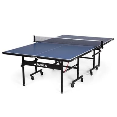 JOOLA Inside 15 - Professional MDF Indoor Table Tennis Table with Quick Clamp Ping Pong Net and Post Set - 10 Minute Easy Assembly - Ping Pong Table with Single Player Playback Mode