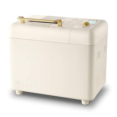 Neretva Bread Maker, 2.2LB 15-in-1 Bread Machine, Dual Heater Breadmaker Machine with Auto Nut Dispenser & Nonstick Ceramic Pan, Bread Makers Machine for Gluten Free, Dough Maker, Sourdough, Yogurt