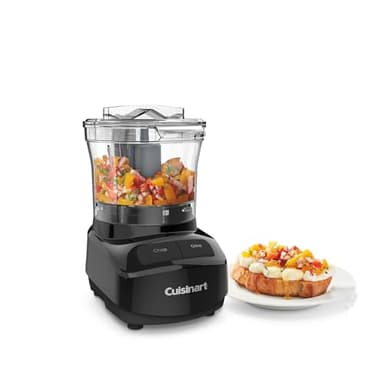 Cuisinart 3-Cup Mini Chopper/Grinder, Prep Processor, Grind & Chop, Purée & Emulsify, Black (CCH-3BKC)