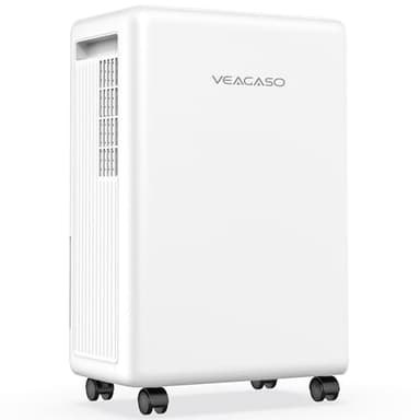 VEAGASO 30 Pints Dehumidifiers for Basements, 2500 Sq.Ft Dehumidifier for Bedroom Bathroom, Portable Dehumidifier with Continuous Drain Hose, Auto Defrost System, Quiet Design