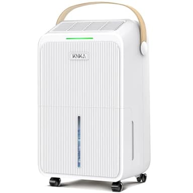 Dehumidifier for Basement with Drain Hose Max 34 Pints, KNKA 2000 Sq.Ft Dehumidifiers for Home, Large Room, Bathroom, Three Operation Modes, Intelligent Humidity Control, Dry Clothes, 24HR Timer
