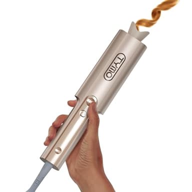 TYMO CurlPro Plus Automatic Curling Iron - Upgraded Rotating Barrel Curling Wand, Hair Curler Automatic for Women, Anti-Scald, Tangle-Free, 600M Ionic, Dual Voltage, Gold,1 inch