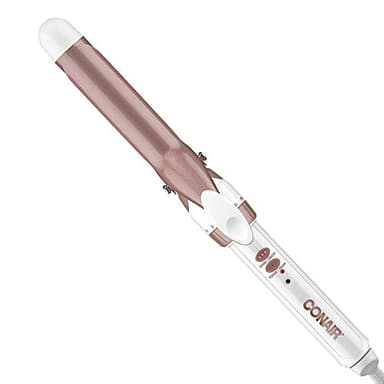 Conair CD701GNC Double Ceramic 1-Inch Curling Iron, produces long lasting curls – for short, medium, and long hair, High heat 375°F, Instant heat up, Anti-frizz control, Dual voltage Hair Curler