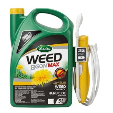 Weed B Gon MAX Ready-to-Use Lawn Weed Control, 5L, with Wand Applicator, Iron-Based Formula, Kills Dandelion, Clover & Chickweed