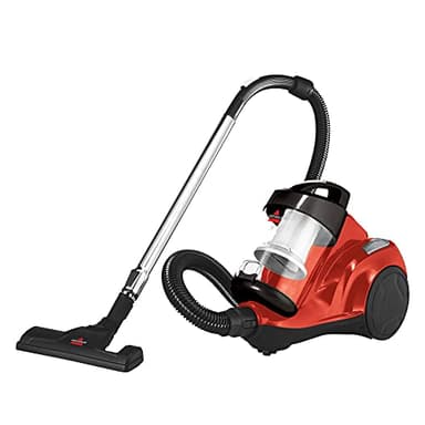 BISSELL Zing Bagless Canister Vacuum Cleaner for Hard Floor and Low-Pile Carpet, 3-Stage Filtration, Lightweight and Compact, Auto Cord Rewind, Combo Crevice Tool, 21565