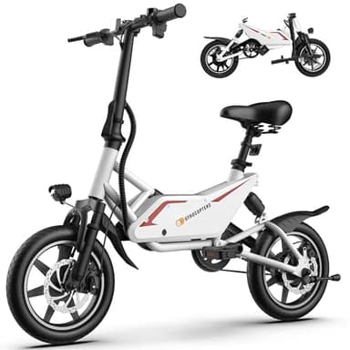 Gyrocopters Frost Electric Bike for Adults & Teens | UL2849 Safe Folding Ebike 350W Brushless Motor | 14inch Tire Compact Bike | Speed Upto 25kmph/15.5mph 36V Battery Long Range PAS Upto 60km/37miles