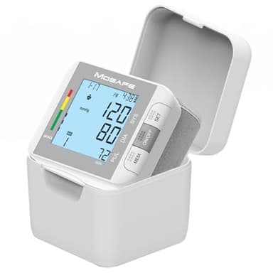 Wrist Blood Pressure Monitor, Automatic Digital Accurate BP Machine with Dual Dual power USB & Battery, Voice Broadcast, 2×99 Memory for 2 Users, idea for Home and trevel Use (Grey)