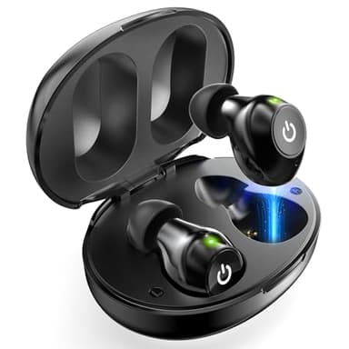Rechargeable Hearing Aids for Seniors, Invisible In-Ear Design, Digital Noise Reduction for Clear Conversations & TV, 80H Battery with Charging Case, Easy Control for Mild Hearing Loss - Black