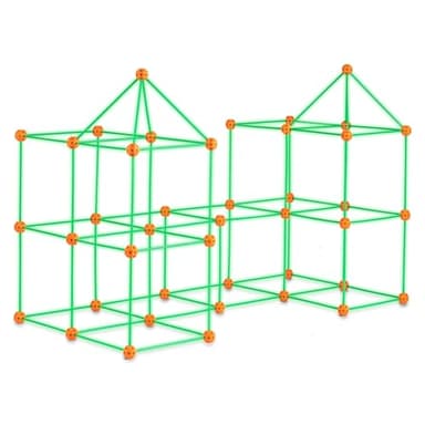 VEVOR Fort Building Kit for Kids, 140PCS Glow in The Dark STEM Building Toys, Educational Gift for 4 5 6 7 8+ Year Old Boys & Girls Indoor Outdoor Kids Fort Building Kit with 96 Rods and 44 Balls