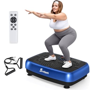 Vibration Plate Exercise Machine, 2025 New EvoSpark Vibration Plate Machine with Industrial Dual-Motor System,Whole Body Vibrating Plate for Lymphatic Drainage,450 Lbs Capacity Vibrate Platform