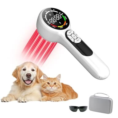 5200mAh Cold Laser Therapy Device for Dog, 16*650nm & 8*808nm Handheld Infra Red Light Therapy with Protective Magnetic Cover, LLLT Pet Cat Treatment Device for Muscle Pain Relief & Improve Healing