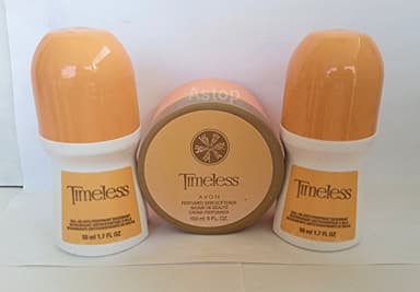 Avon TIMELESS Perfumed ~ SKIN SOFTENER & DEODORANT ~ Cream Antiperspirant Roll On Combo (3 Pack).. Astop