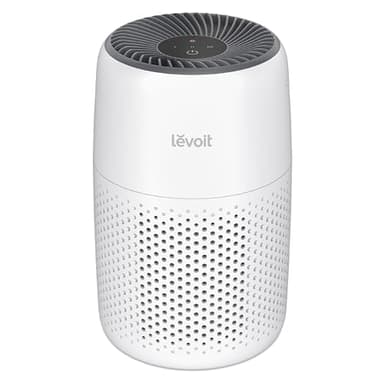Levoit Air Purifiers for Bedroom Home, AHAM VERIFIED, 3-in-1 Filter Cleaner with Fragrance Sponge for Quiet Sleep, Remove Odor Allergies Smoke Dust Pet Dander, Office Desktop, Core Mini-P, White