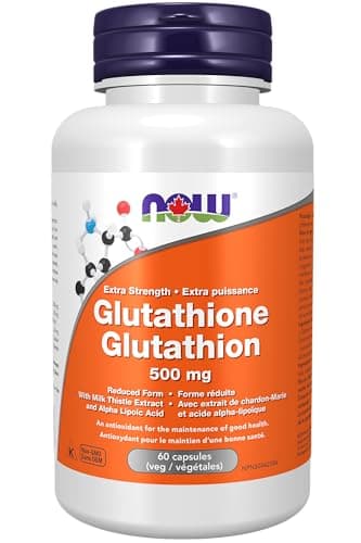 NOW Supplements, Glutathione 500 mg, With Milk Thistle Extract & Alpha Lipoic Acid, Free Radical Neutralizer, 60 Veg Capsules