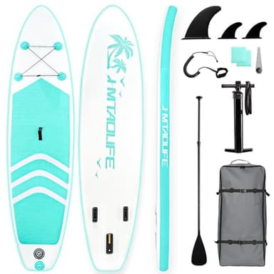 Hmtaolife Inflatable Stand Up Paddle Board, Inflatable Paddle Board with SUP Paddle Board Accessories, SUP Paddle Board Non-Slip Comfort Deck for Youth and Adults
