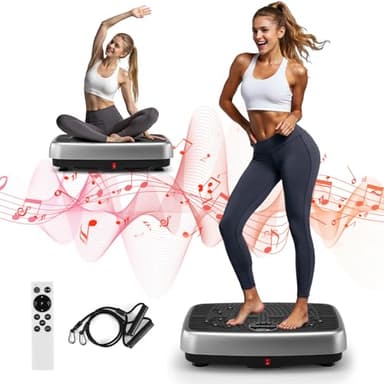 Vibration Plate Exercise Machine, 2026 Upgraded Double Motors Vibration Plate for Lymphatic Drainage, EvoSpark Whole Body Vibration Plates for Weight Loss,450 Lbs Capacity Vibrate Fitness Platform