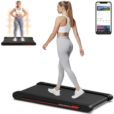 Freepi 3 in 1 Walking Vibration Pad,3.8 MPH Tapis Roulant with Remote Control and APP,2.5 HP Servo Motor Walking Treadmill Pad for Home and Office