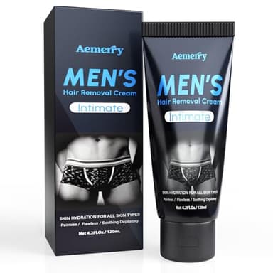 Intimate/Private Hair Removal Cream For Men, For Unwanted Male Hair in Private Area, Effective & Painless Depilatory Cream, Suitable For All Skin Types