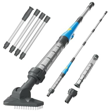 Cordless Small Pool Vacuum, Spa Hot Tub Rechargeable Handheld Pool Cleaner for Above Ground/Inground Pools, Long 60 Minute Runtime Ideal for Cleaning Sand and Debris
