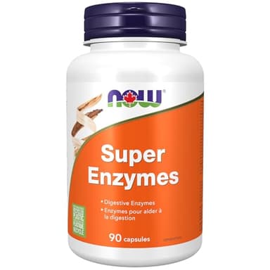 NOW Supplements, Super Enzymes, Formulated with Bromelain, Ox Bile, Pancreatin and Papain, Super Enzymes,90 Capsules
