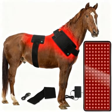 Equine Red Light Therapy Mat, Dual Switch Control, Rechargeable Belt for Horse Muscle Recovery and Joint Pain Relief