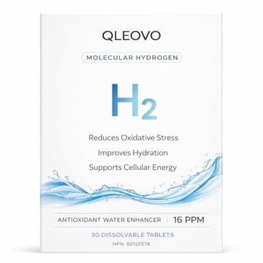 h2 Hydrogen Water Tablets (with Magnesium) — 16 PPM Hydrogen, suitable for drinking water — Rich in antioxidants, supports cellular health, and helps combat inflammation and stress. 30-count bottle