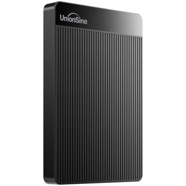 UnionSine 500GB Ultra Slim Portable External Hard Drive USB3.0 HDD Storage for PC, Mac, Desktop, Laptop, Xbox One, Xbox 360, PS4-Super Fast Transmission-HD-2510(Black)