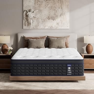 BedStory Double Mattress Firm, 10 Inch Deep Sleep Hybrid Full Mattress with Pocket Coils, Matelas Double in a Box for Motion-Isolation ＆ Pressure Relief, CertiPUR-US Certified, 365-Night Trial