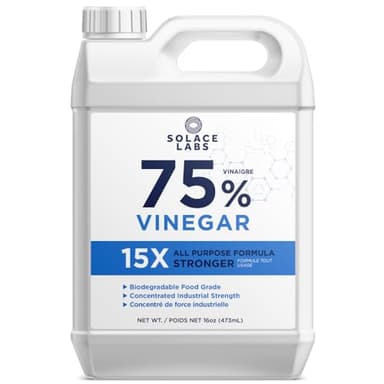 75% Pure Vinegar - 15X Concentrated Industrial Grade, Biodegradable, One of Strongest Available (16 oz (473ml))