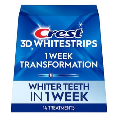 Crest 3D Whitestrips 1 Week Transformation At-home Teeth Whitening Kit, 14 Treatments, 8 Levels Whiter