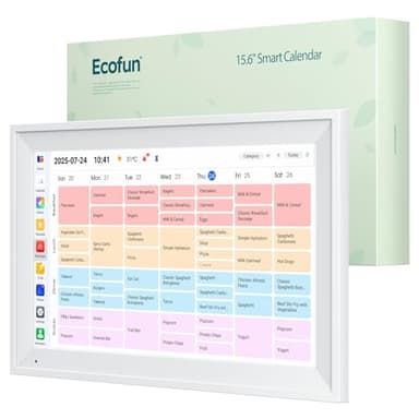 Digital Calendar, 15.6 Inch Wall Calendar & Chore Chart, Electronic Calendar with 1920 * 1080 Interactive Touchscreen Display for Family Schedules, Meal Planner, Reward System & Digital Picture Frame