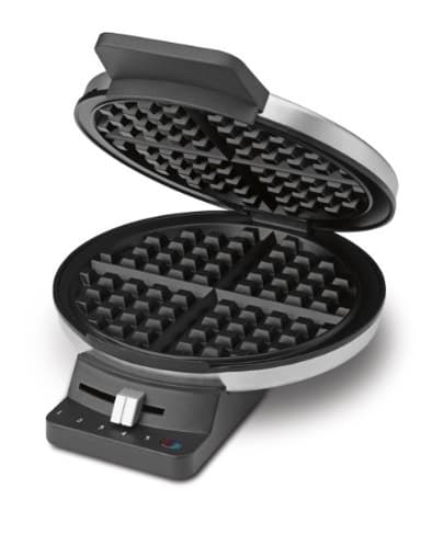 Cuisinart Traditional Round Waffle Maker, 5-Setting Browning Control, Quick Heat-Up (WMR-CAC)