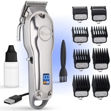 Fagaci Professional Hair Clippers with Extremely Fine Cutting, Cordless Hair Clippers for Men Professional, Barber Clippers for Hair Cutting Kit, Electric Mens Hair Clippers