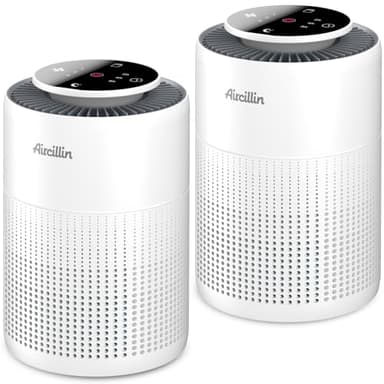 Aircillin 2 Pack Air Purifiers Large Room with HEPA Filters, Air Purifiers for Pet Hair Dander Smell Pollen Wildfire Smoke, Remove 99.99% Particles Down to 0.1 μm, AP070B