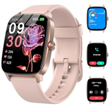 Smart Watch for Men Women, Bluetooth Call Smartwatch with AI Voice, 1.85" HD DIY Dial Fitness Watch, Heart Rate/SpO2/Steps/Sleep Monitor, 100+ Sports Modes, IP68 Waterproof Watch for Android iOS