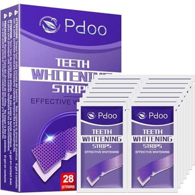 Purple Teeth Whitening Strip 14 Treatments - Whitening for Teeth Sensitive, Professional Teeth Whitening Strips, Fast Remove Smoking, Coffee, Wine Stains, Teeth Whitening Kit Pack of 28 Non-Slip Strips