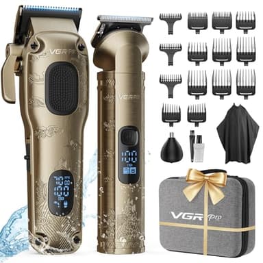 VGRPRO Hair Clippers for Men Professional, Cordless Hair Clippers for Hair Cutting, Mens Clippers and Trimmers Set, Electric Hair Trimmer for Men with Package Case