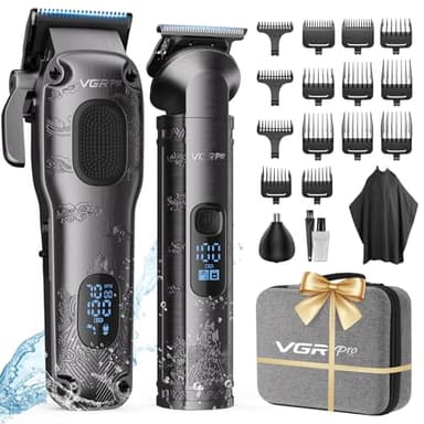 VGRPRO Hair Clippers for Men Professional, Cordless Hair Clippers for Hair Cutting, Mens Clippers and Trimmers Set, Electric Hair Trimmer for Men with Package Case