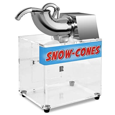 Costzon Commercial Snow Cone Machine, 440lbs/H Stainless Steel Ice Shaver with Dual Blades, 110V Electric Snow Cone Maker, Shaved Ice Machine with Safety On/Off Switch for Home, Party, Restaurant, Bar
