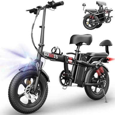 Electric Bike for Adults, 1000W Peak Motor, Up to 60Miles PAS Range 30MPH EBike, 16"×3.0" Tire Folding Electric Bicycles with 48V Removable Battery, UL2849